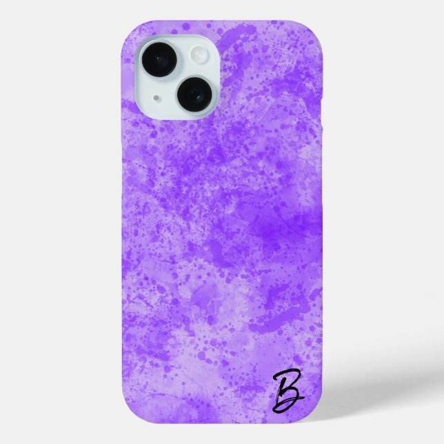 Violett Tinte Mess Personalisiert Handy Case (Rückseite)