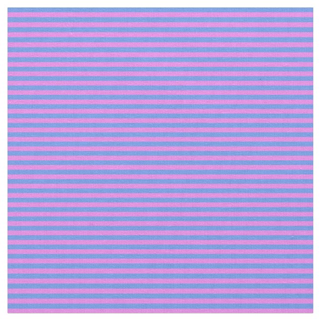 Violett und Cornfllower Blauer Streifen/Streifen Stoff (Nahaufnahme)
