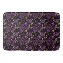 Violett und Gold dunkelgotisches botanisches Muste