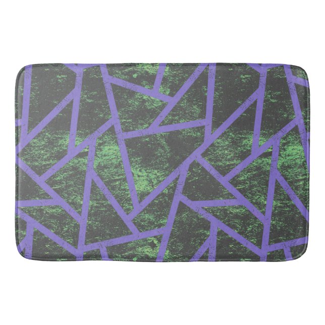 Violett und grünes Mosaik Badematte (Vorderseite)