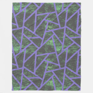 Violett und grünes Mosaik Fleecedecke