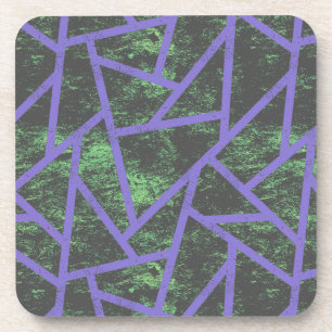 Violett und grünes Mosaik Getränkeuntersetzer