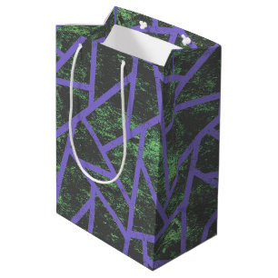 Violett und grünes Mosaik Mittlere Geschenktüte