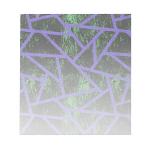 Violett und grünes Mosaik Notizblock