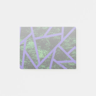 Violett und grünes Mosaik Post-it Klebezettel