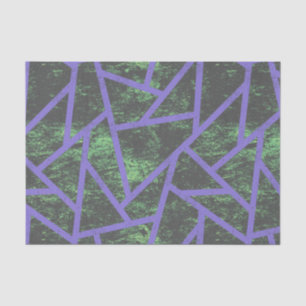 Violett und grünes Mosaik Seidenpapier