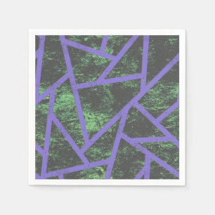Violett und grünes Mosaik Serviette