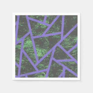 Violett und grünes Mosaik Serviette
