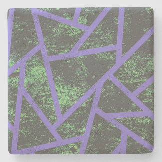 Violett und grünes Mosaik Steinuntersetzer