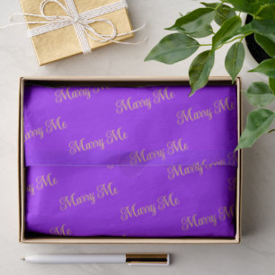 Violett und Zitronengelb 'Heirate mich' Geschenke Seidenpapier