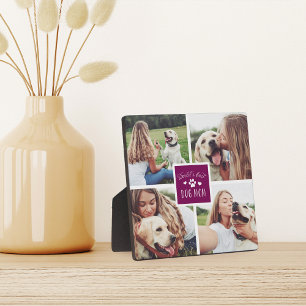 Violett Weltes Foto-Collage der besten Hunde-Mam Fotoplatte