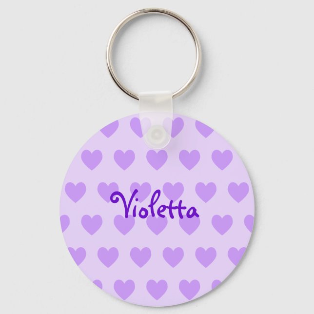 Violetta Lila Schlüsselanhänger (Vorderseite)