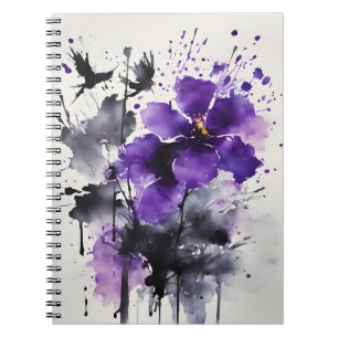 Violetta - Wasserfarben Blumen Notizblock