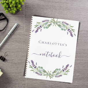 Violettblüten aus Lavendel Notizbuch