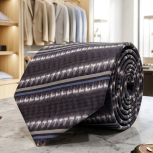 Violettbraunes Grau Periwinkle abstraktes Muster Krawatte