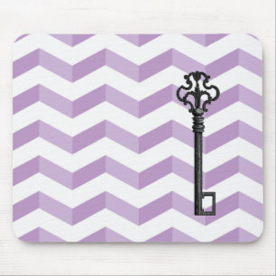 Violette 3D-Chevrons mit antiker Tastaturmauspad Mousepad