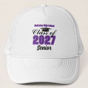 Violette Abschlussklasse 2027 Senior Custom High S Truckerkappe