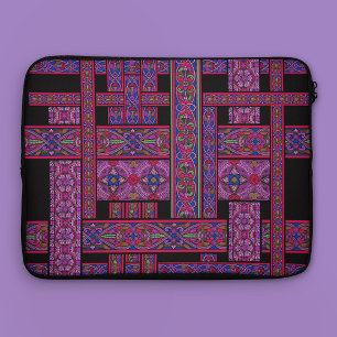 Violette Aurora-Buntglas-Laptophülle Laptopschutzhülle