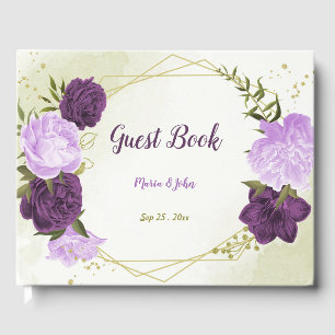 violette blühende grüne Blätter Gästebuch