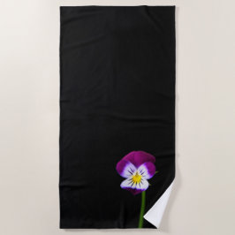 Violette Blume btcnm Strandtuch