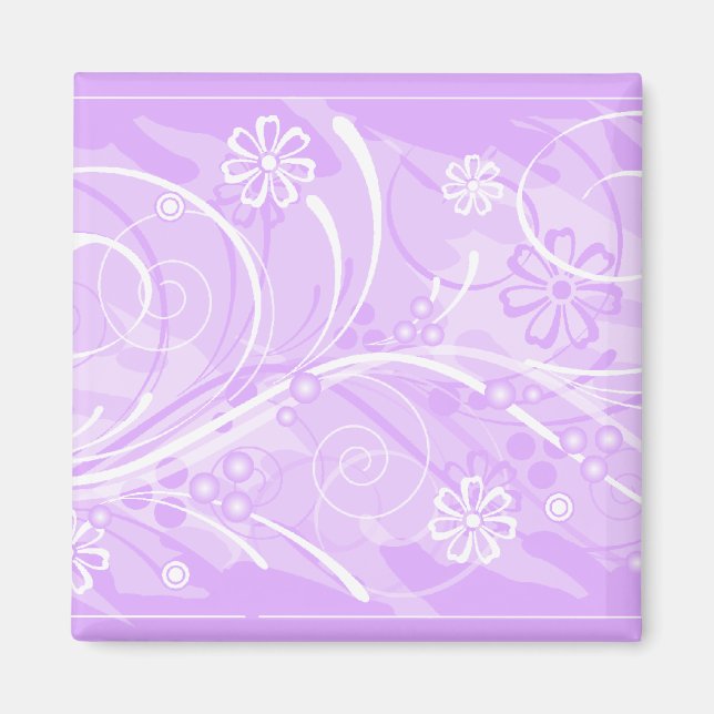 violette Blume Magnet (Vorne)