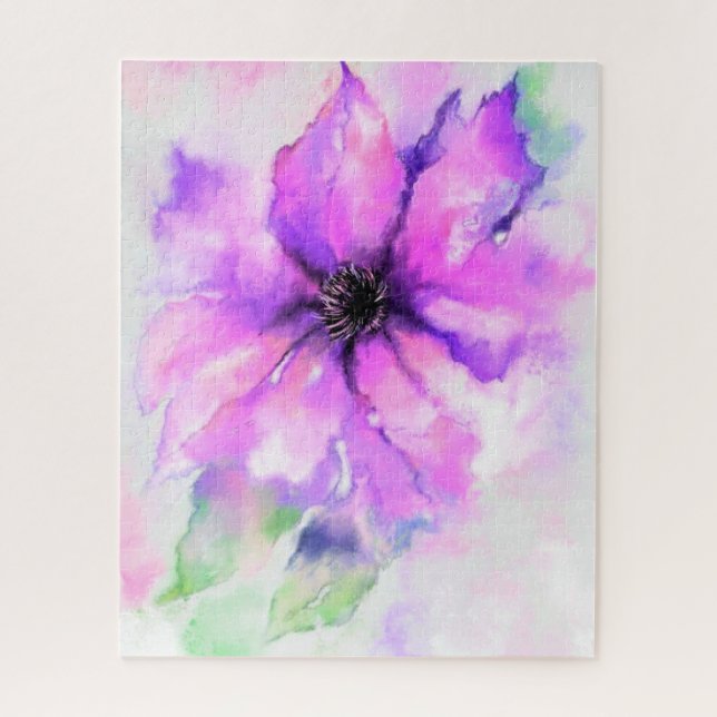 Violette Blume Puzzle-Malerei (Vertikal)
