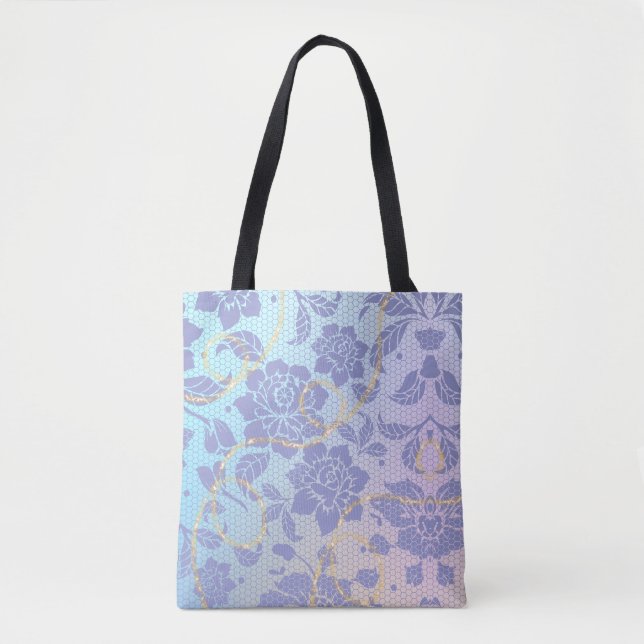 violette Blume Tasche (Vorderseite)