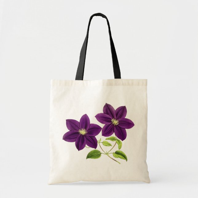Violette Blumen 4 Ganze Tüte Tragetasche (Vorne)