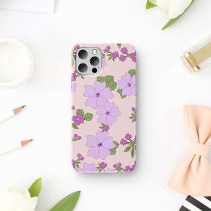 Violette Blumen, Blumenmuster, Muster von Blume Case-Mate iPhone Hülle