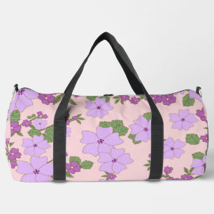 Violette Blumen, Blumenmuster, Muster von Blume Duffle Bag