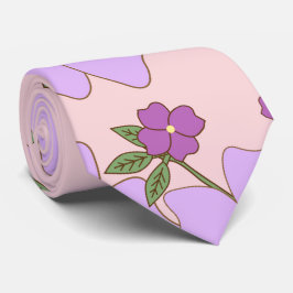 Violette Blumen, Blumenmuster, Muster von Blume Krawatte