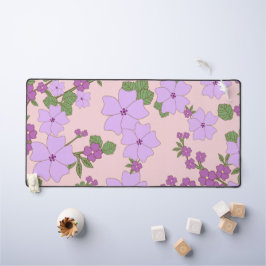 Violette Blumen, Blumenmuster, Muster von Blume Schreibtischunterlage