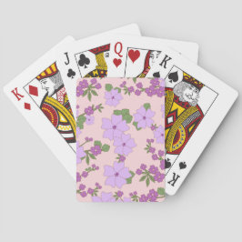 Violette Blumen, Blumenmuster, Muster von Blume Spielkarten