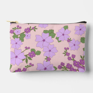 Violette Blumen, Blumenmuster, Muster von Blume Zubehörtasche