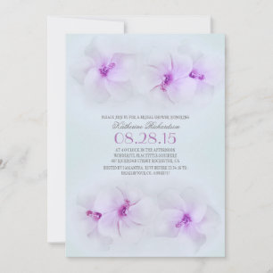 violette Blumen Brautparty Einladung