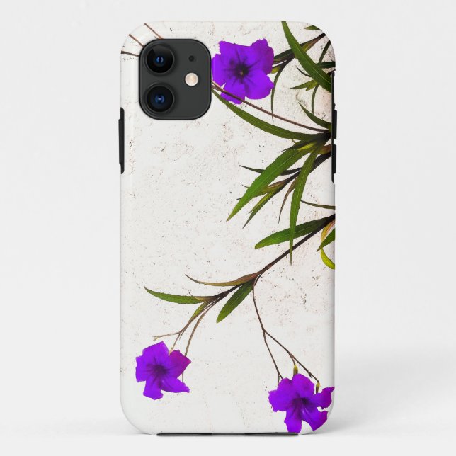 Violette Blumen in der Brise Case-Mate iPhone Hülle (Rückseite)