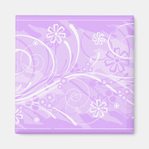 violette Blumen Magnet