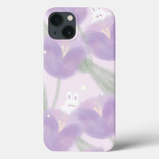 Violette Blumen mit ein wenig Sonne Case-Mate iPhone Hülle (Rückseite)