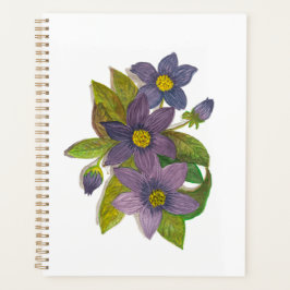 violette Blumen Planer