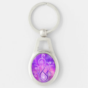Violette Flamme/violettes Feuer Schlüsselanhänger