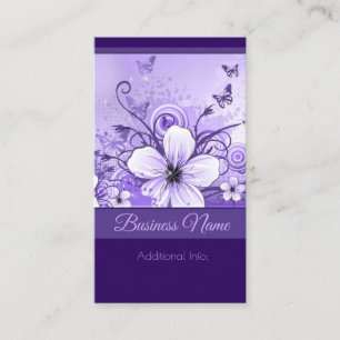 Violette florale Visitenkarte 2