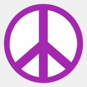 Violette Friedensaufkleber Runder Aufkleber