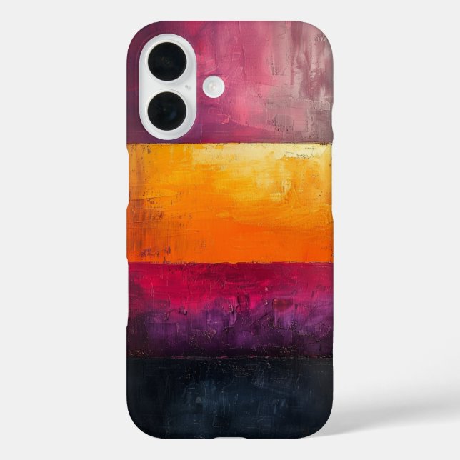 Violette Glut Felder iPhone 16 Hülle (Rückseite)