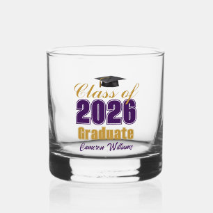 Violette Gold-Abschlussfeier der Klasse 2026 Whiskyglas