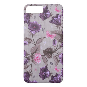 violette Handglocken und rosa Schmetterlingsmuster Case-Mate iPhone Hülle