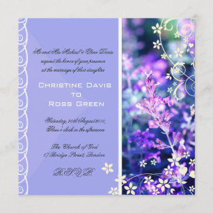 Violette Hochzeitseinladung des Lavendels Einladung