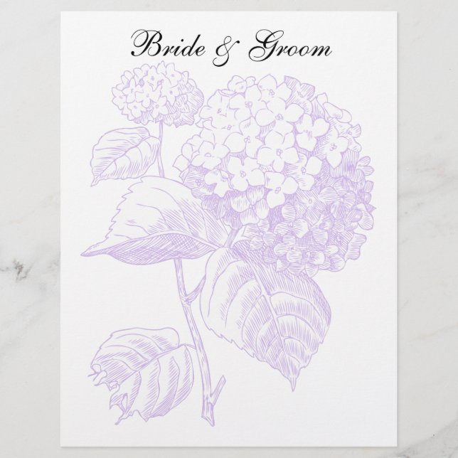 Violette Hortensie (Vorderseite)