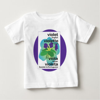 Violette in vielen Sprachen Baby T-shirt