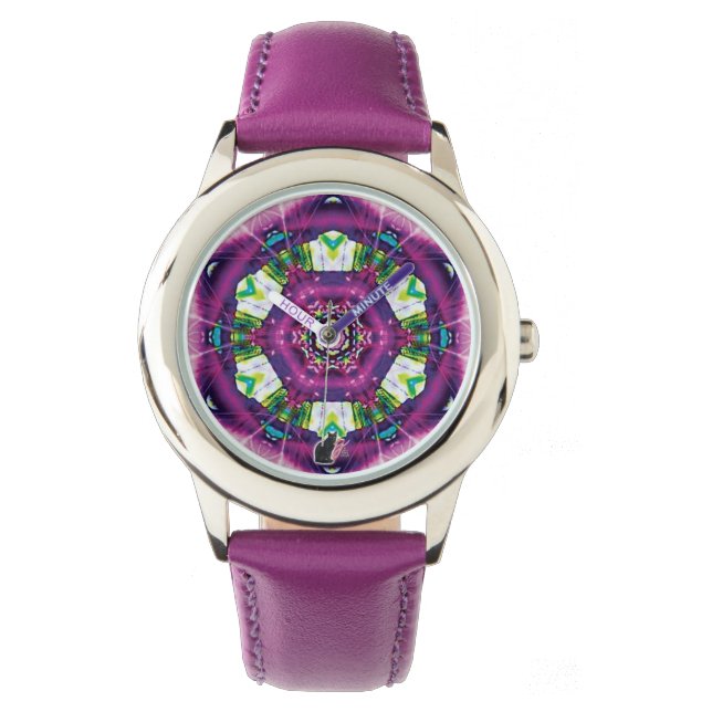 Violette Kaleidoscope Watch Armbanduhr (Vorderseite)