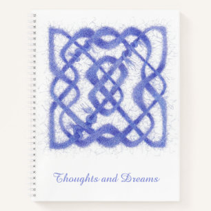 VIOLETTE KELTISCHE KNOTEN 21,59 x 27,94 cm Spiralb Notizbuch